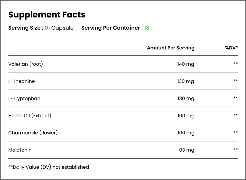 Kleen Sleep Aid – Natural, Non-Habit Forming Sleep Support | 18 Capsules