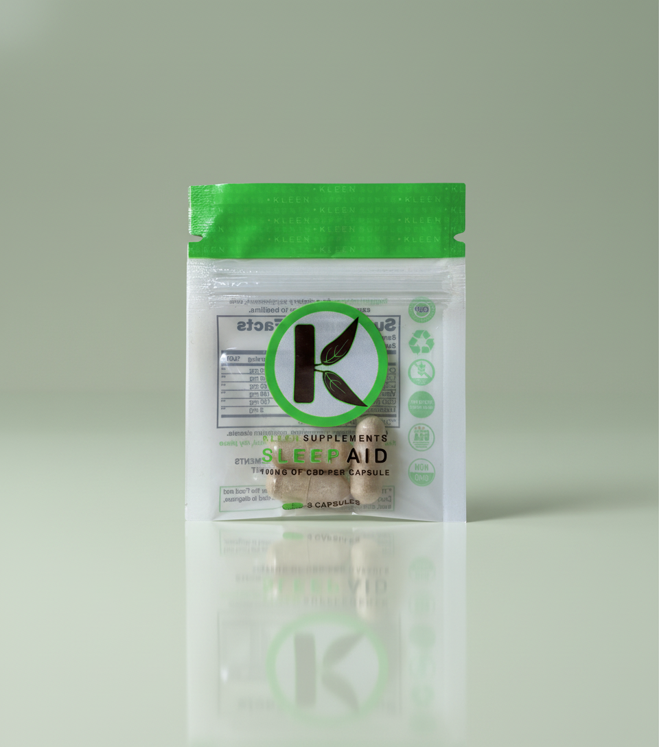 Kleen Sleep Aid – Natural, Non-Habit Forming Sleep Support | 18 Capsules